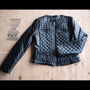 Black leather jacket