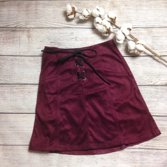 Faux Suede mini skirt (NEW)