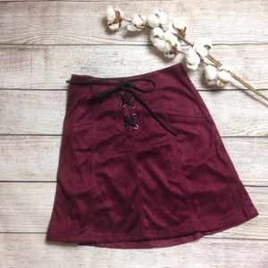Faux Suede mini skirt (NEW)