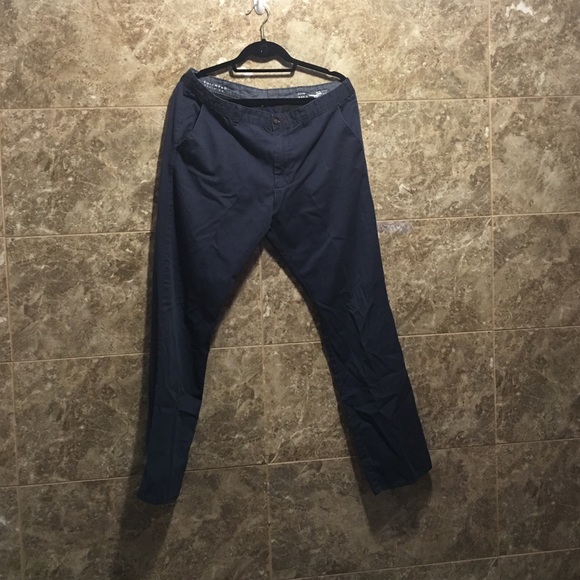 Mens navy Bullhead chinos