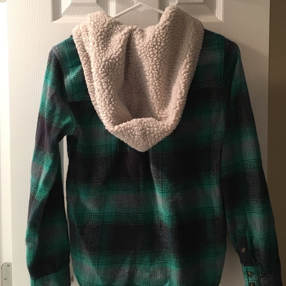 American Eagle Hooded Flannel