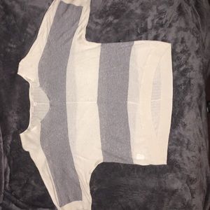 Sparkly gray and cream light sweater from the Loft