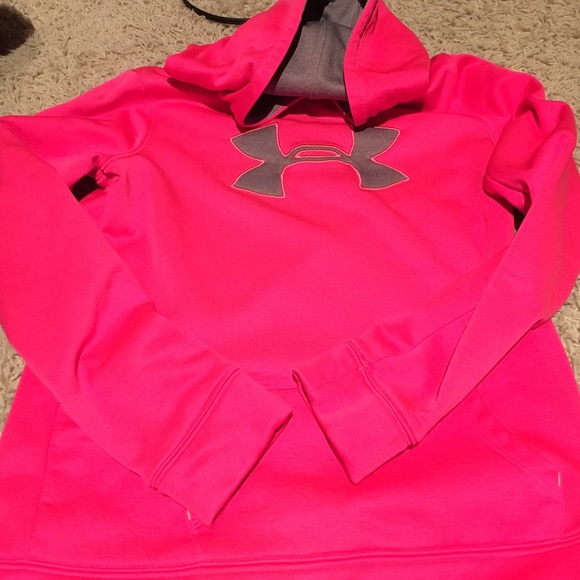 Girls pink under armour hoodie