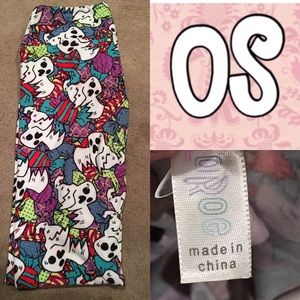 Lularoe ghost and candy leggings NWT OS Halloween