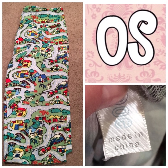 Lularoe SUPER RARE roads leggings NWT OS