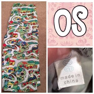 Lularoe SUPER RARE roads leggings NWT OS