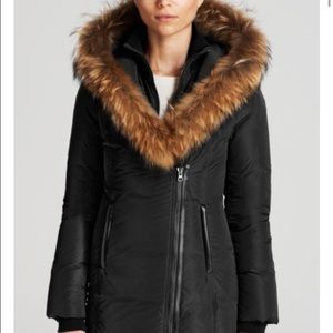 Mackage Adali Fur Trim Lavish Down - Black Small