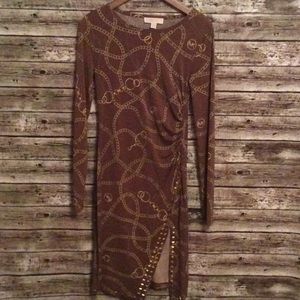 Michael Kors Carmel Pyramid Studded Dress
