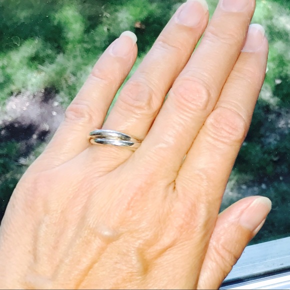 NWOT Silver Trinity Triple 3 Three Ring Band - Picture 5 of 6