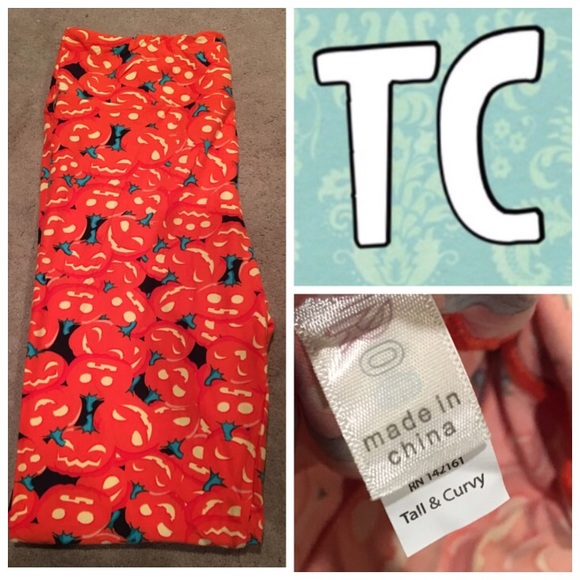 Lularoe Halloween pumpkin leggings NWT TC