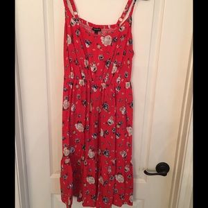 Red Floral Summer Dress