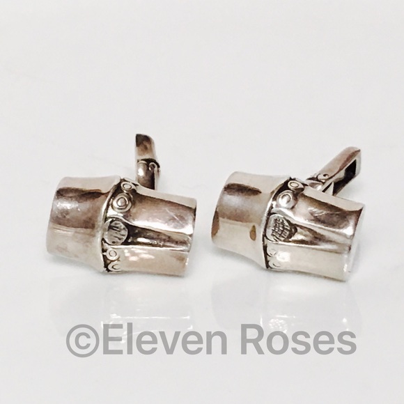 John Hardy Sterling Silver Bamboo Cuff Links