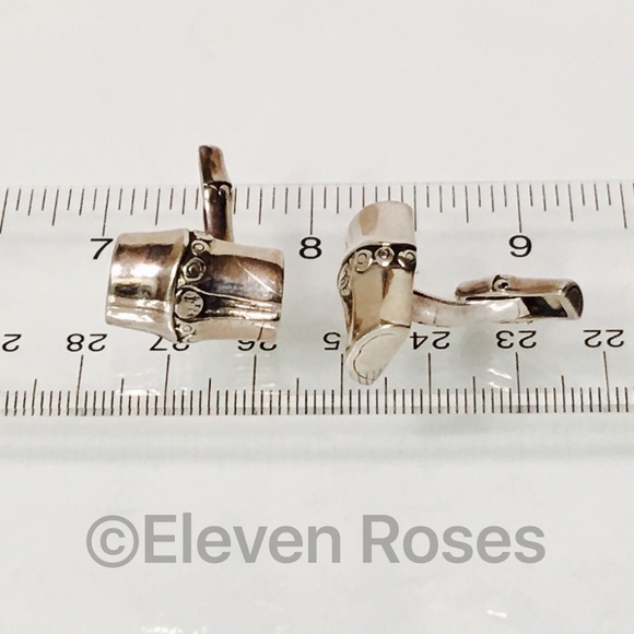 John Hardy Sterling Silver Bamboo Cuff Links