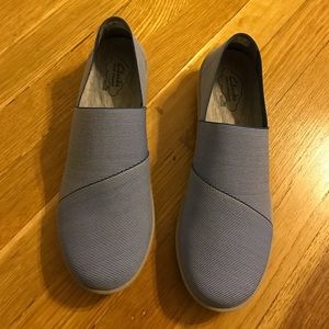 Clarks Sillian Firn blue slip on shoes