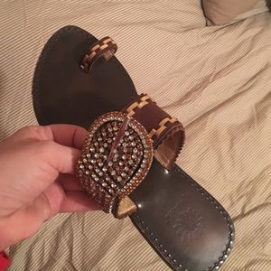 Yellow Box flip flops