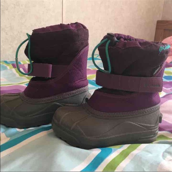 Purple/grey Colombia boots kids