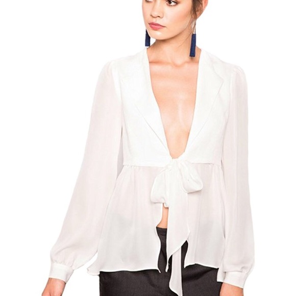 Stone Cold Fox Fate Blouse in White
