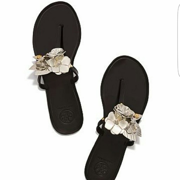 Authentic Tory Burch blossom jelly sandal