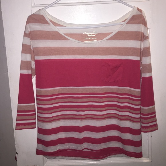Pink and white stripped shirt from American Eagle
