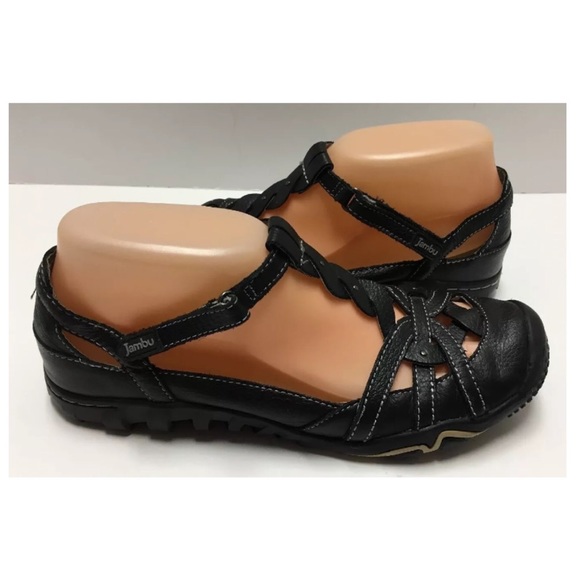 Jambu 7 M Xterra Black Leather Sport Shoes