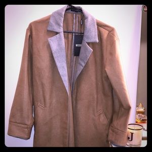 Missguided Long Tan Coat
