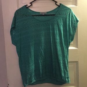Teal shirt with Aztec pattern from Charlotte Russe
