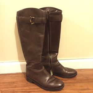 Tory Butch Dark Brown Riding Boots