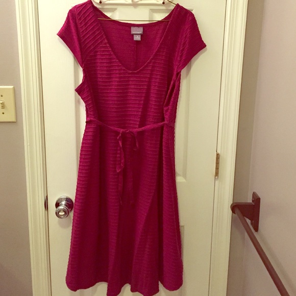 Motherhood A line dress in cranberry color