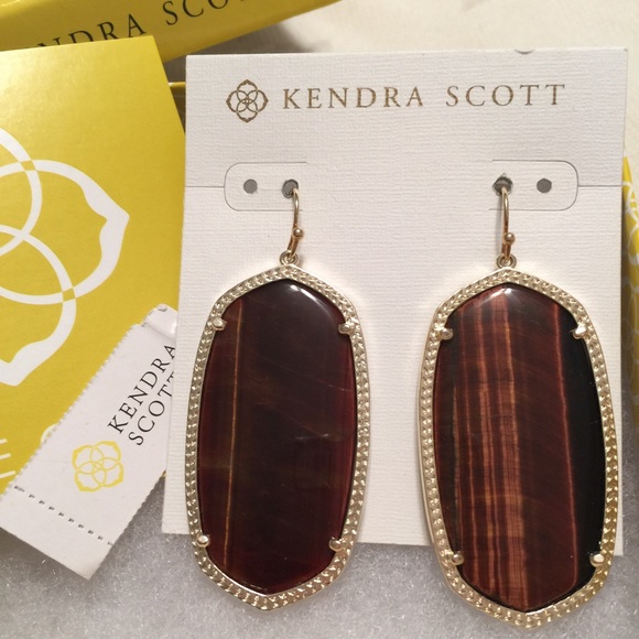 Kendra Scott Jewelry - NWT Kendra Scott Danielle Tigers Eye/YG SO RARE!