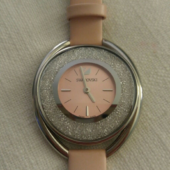 Swarovski Crystalline Oval Watch-Light Rosr