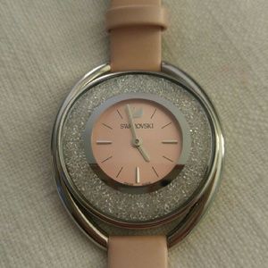 Swarovski Crystalline Oval Watch-Light Rosr