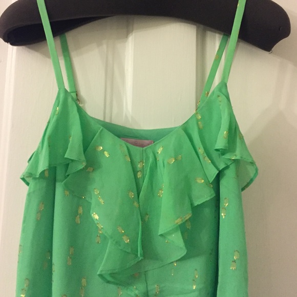 Green & Gold Silk Lilly Pulitzer dress