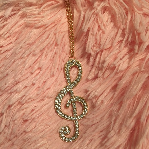 (N3) Treble Clef Necklace - Picture 3 of 3