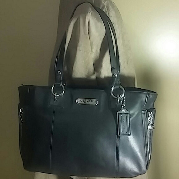 Coach Handbags - * sold* Black Leather Coach purse