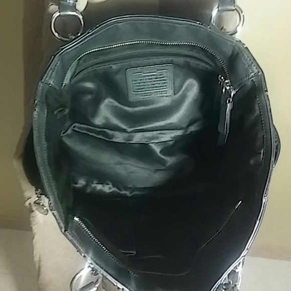 * sold* Black Leather Coach purse - Picture 3 of 4