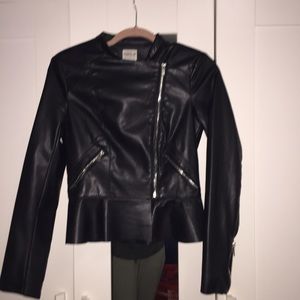 faux leather jacket