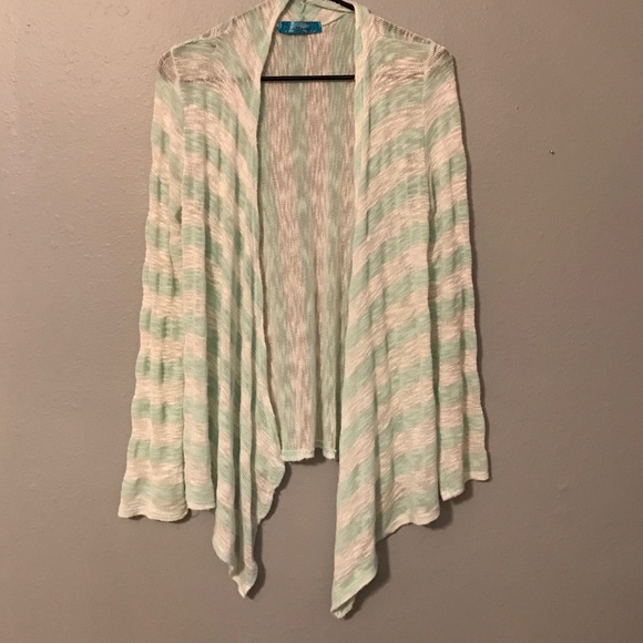 Light blue striped cardigan