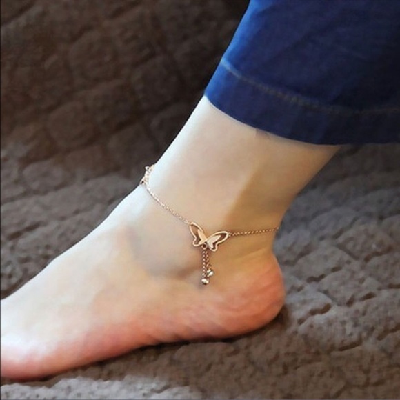 Women Sexy Butterfly Silver Chain Anklet Bracelet