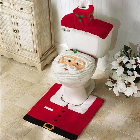 New!!! Santa toilet seat & Rug Set