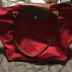 Longchamp Handbags - Large longchamp red tote - authentic Longchamp Handbags - Large longchamp red tote - authentic