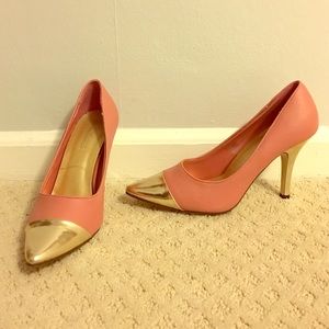 Pink and Gold Pumps