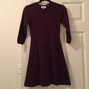 NWOT Aritizia Maroon Sweater Fit and Flare Dress