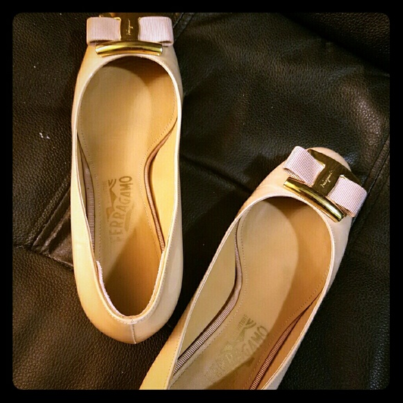 Authentic Bisque Salvatore Ferragamo wedge size 40
