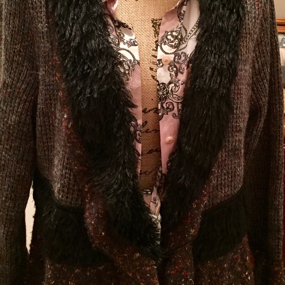 Handmade Sweater/ Duster Multi-Color - Picture 2 of 4