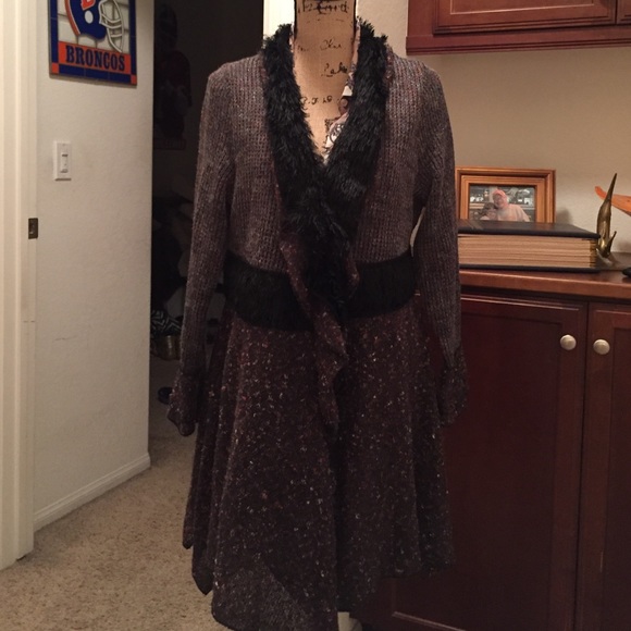 Handmade Sweater/ Duster Multi-Color - Picture 1 of 4