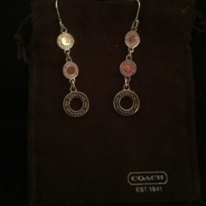 Sterling silver Coach earrings