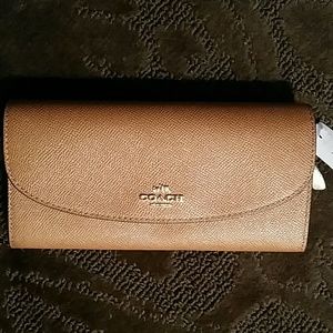 Coach Crossgrain Leather Slim Envelope Wallet
