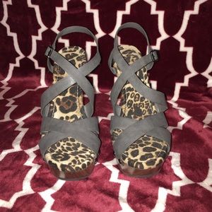 Gray and cheetah heels.. Jessica Simpson