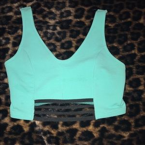 NWOT SUPER SEXY TEAL CROP TOP