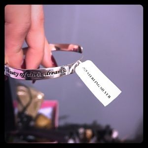 Sterling silver bracelet w/ quote